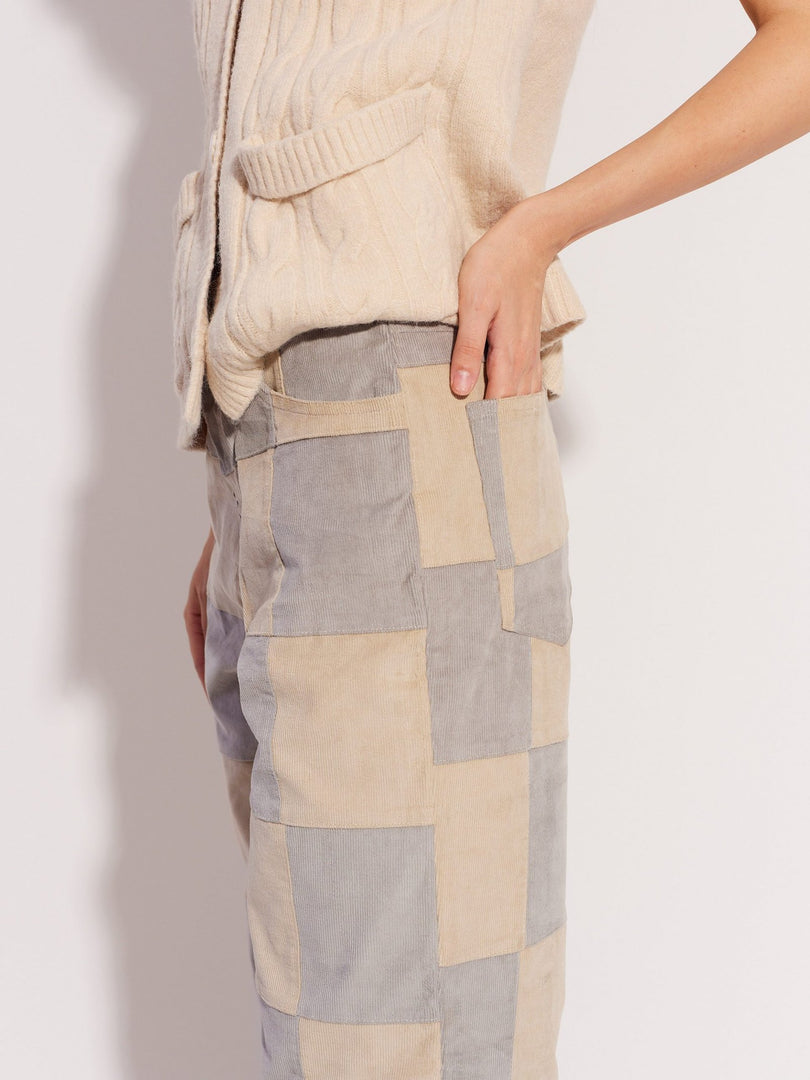 Patchwork Corduroy Trousers