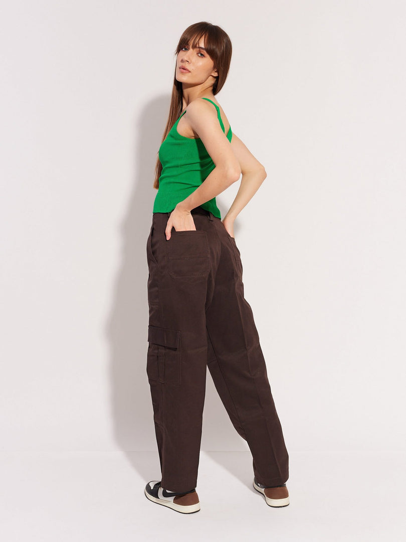 Brown Cargo Trousers