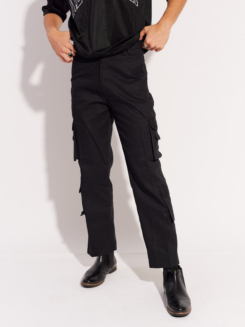 Black Cargo Trousers