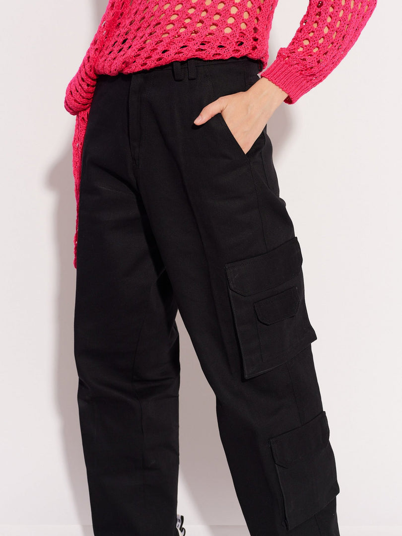 Black Cargo Trousers