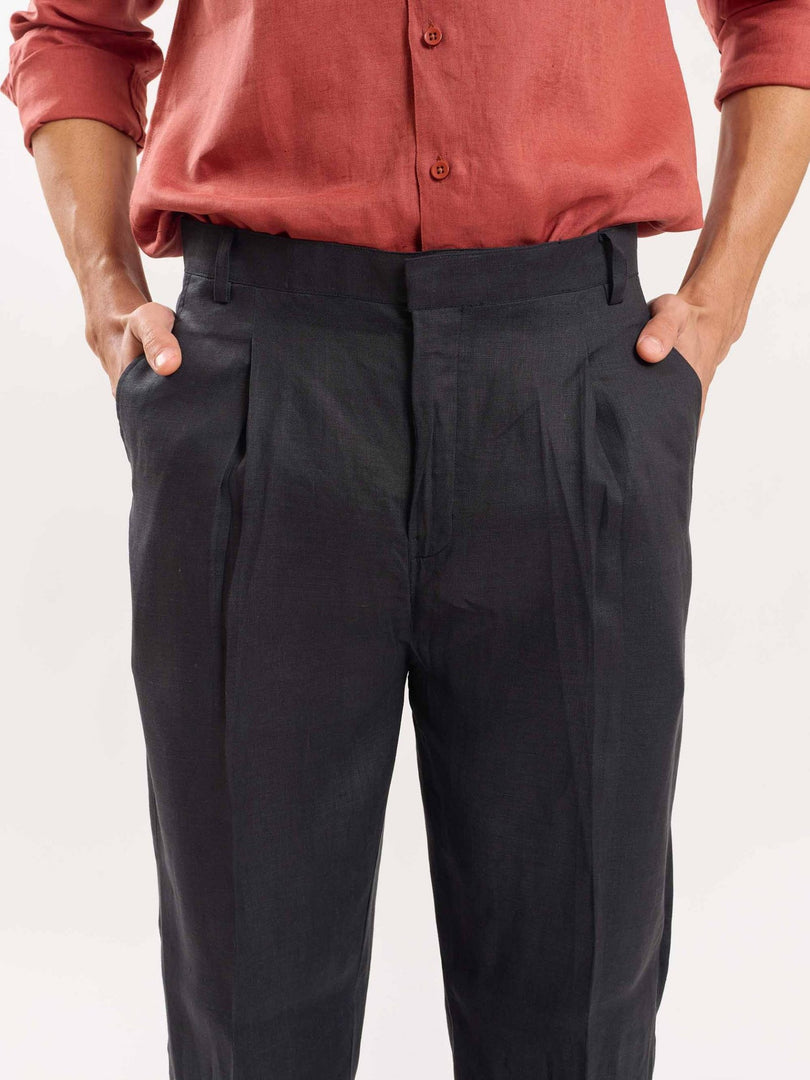 Black Linen Trousers