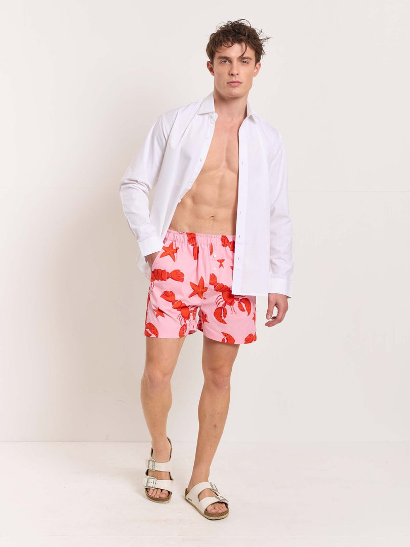 Lobster Printed Poplin Shorts