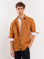 Load image into Gallery viewer, Tan Linen Overshirt
