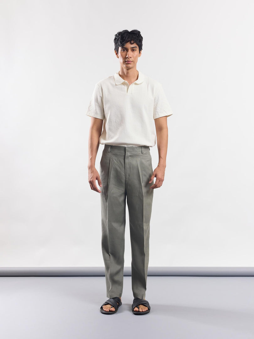 Grey Linen Trousers