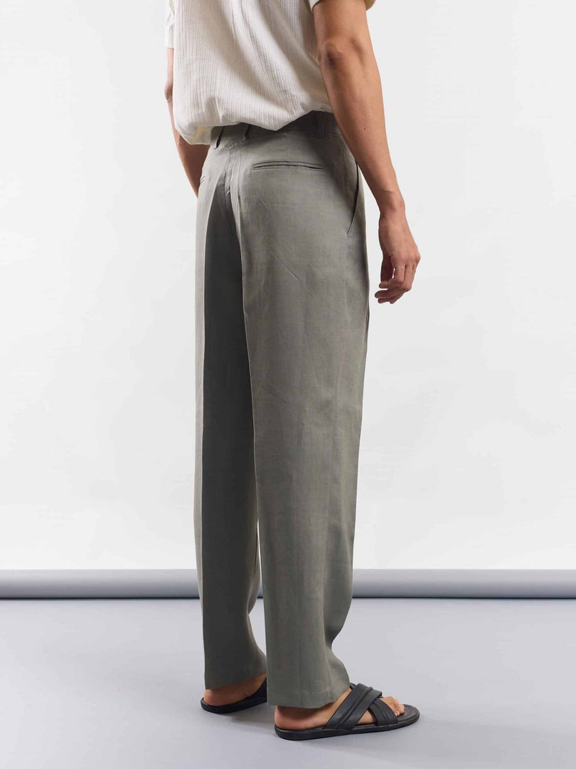 Grey Linen Trousers