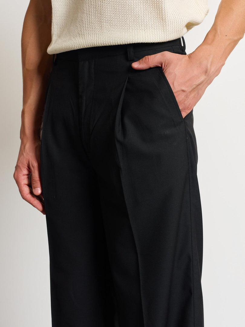 Black Baggy Fit Trousers