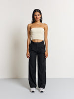 Load image into Gallery viewer, Black Baggy Fit Trousers
