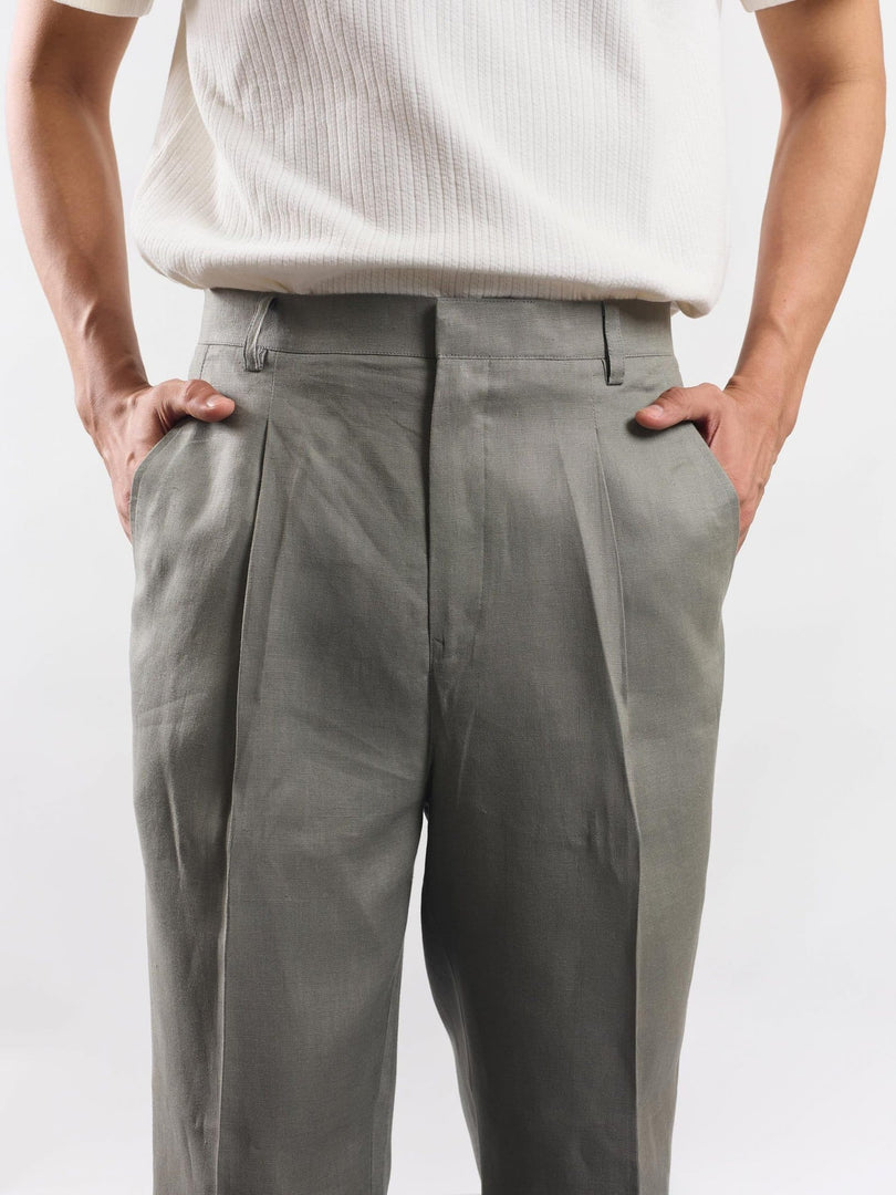 Grey Linen Trousers