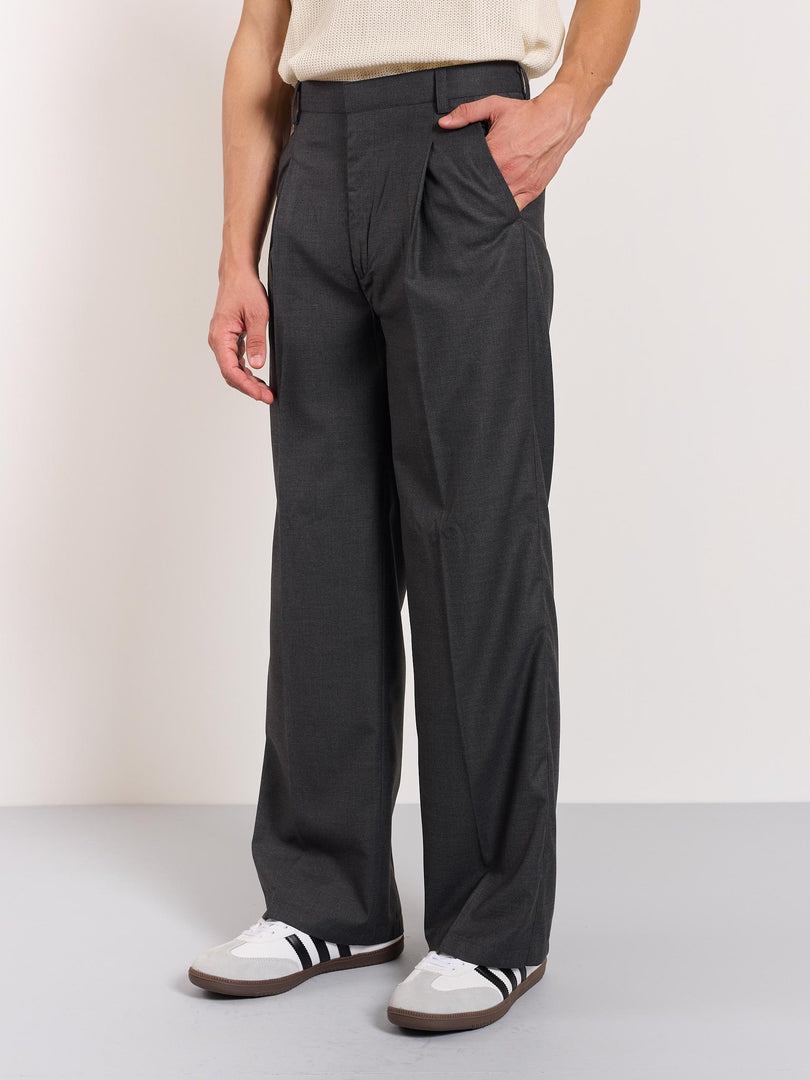 Grey Baggy Fit Trousers