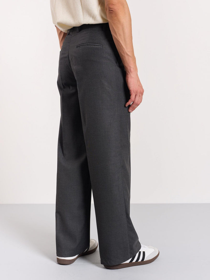 Grey Baggy Fit Trousers