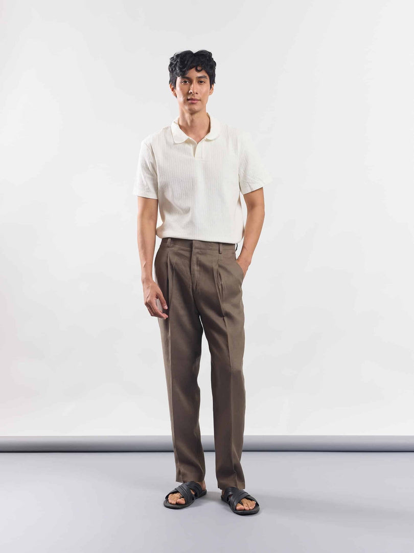 Taupe Linen Trousers