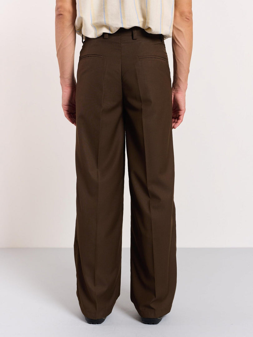 Brown Baggy Fit Trousers