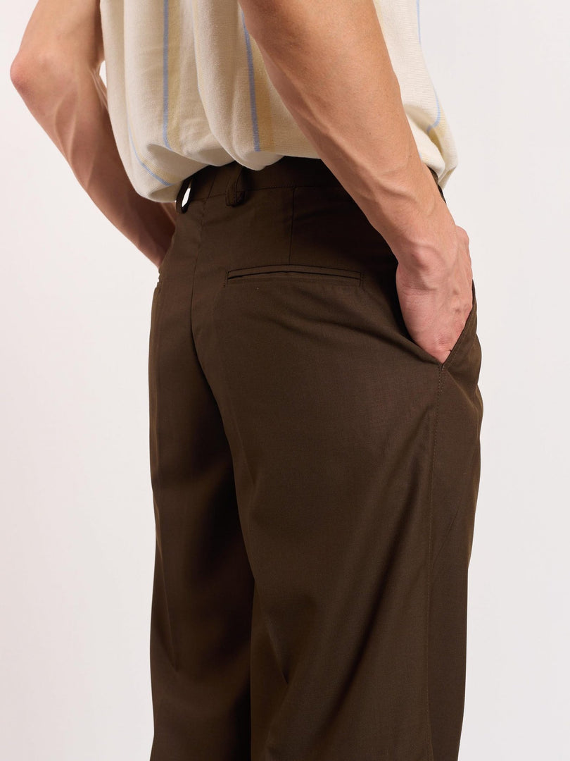 Brown Baggy Fit Trousers