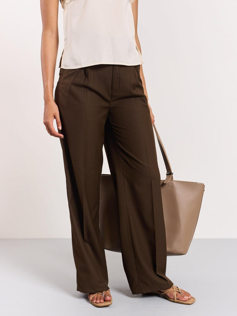 Brown Baggy Fit Trousers