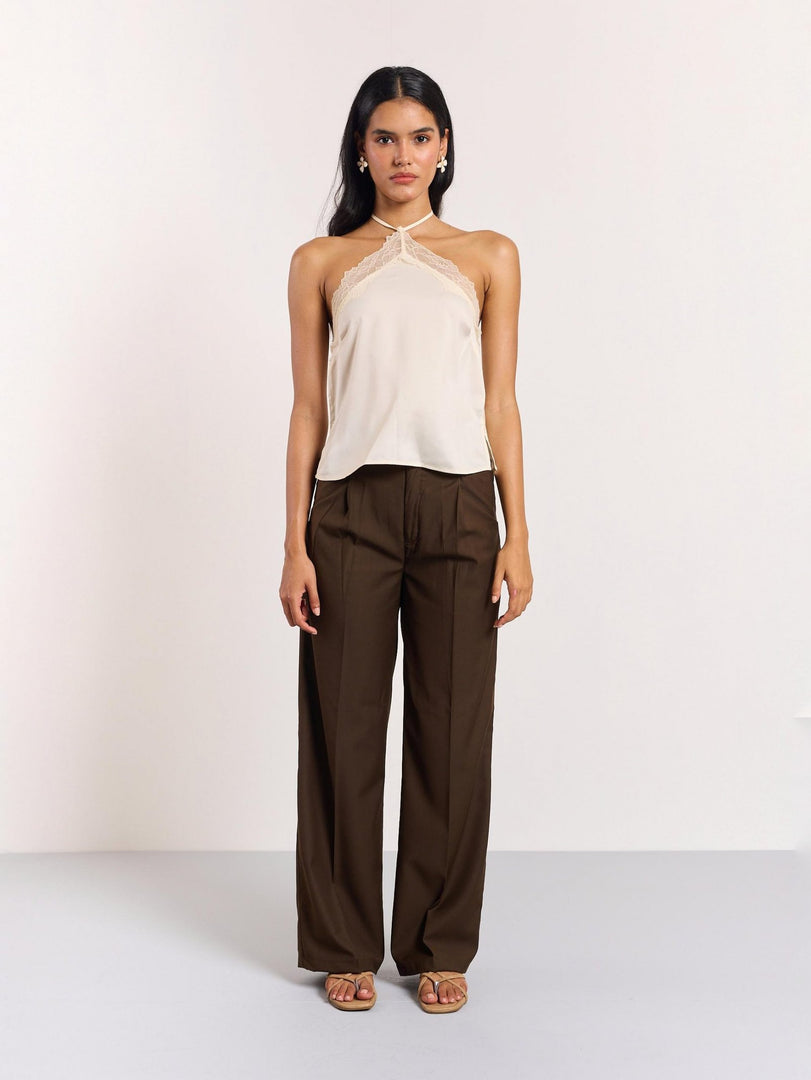 Brown Baggy Fit Trousers