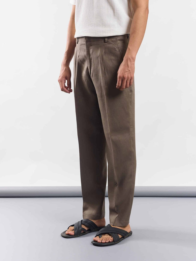 Taupe Linen Trousers