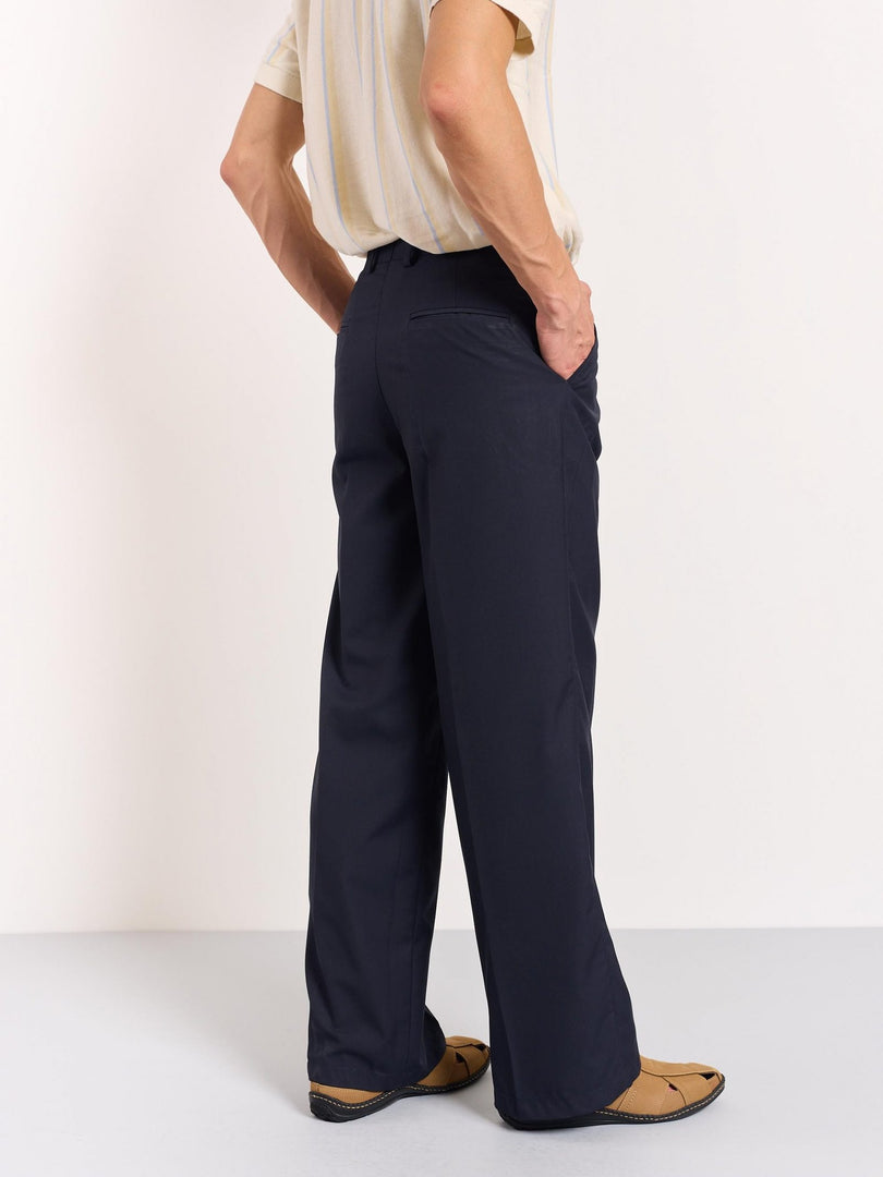 Blue Baggy Fit Trousers