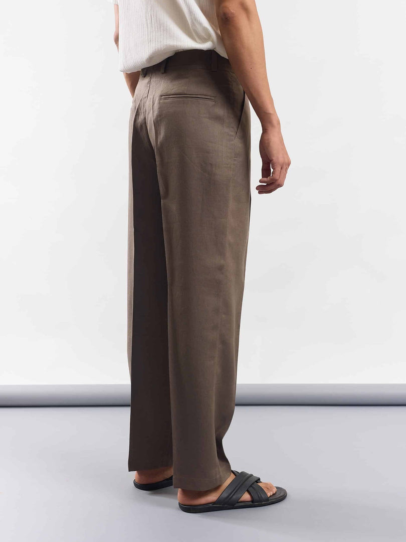 Taupe Linen Trousers