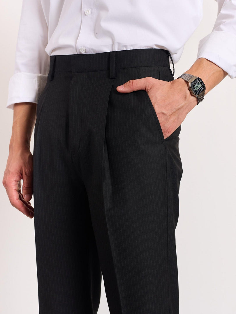 Black Pinstriped Trouser