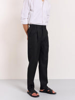 Load image into Gallery viewer, Black Pinstriped Trouser
