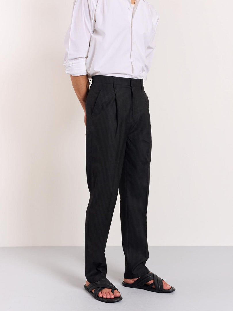 Black Pinstriped Trouser