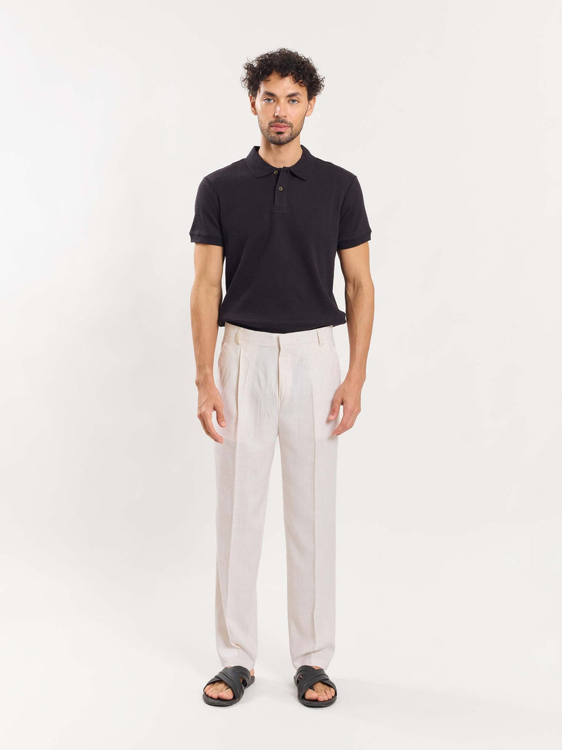 Cream Linen Trousers