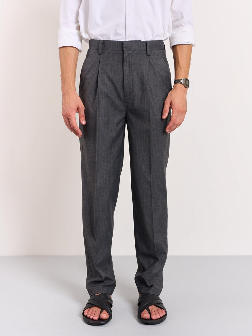 Grey Pinstriped Trouser