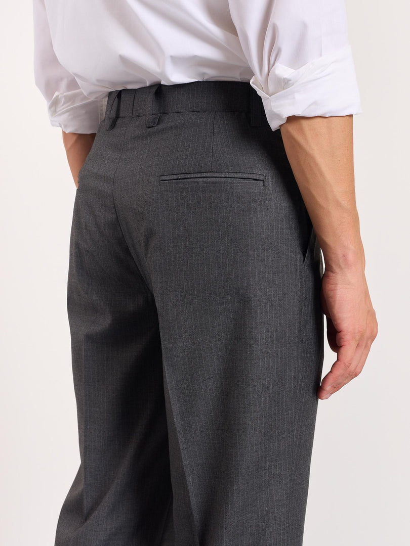 Grey Pinstriped Trouser