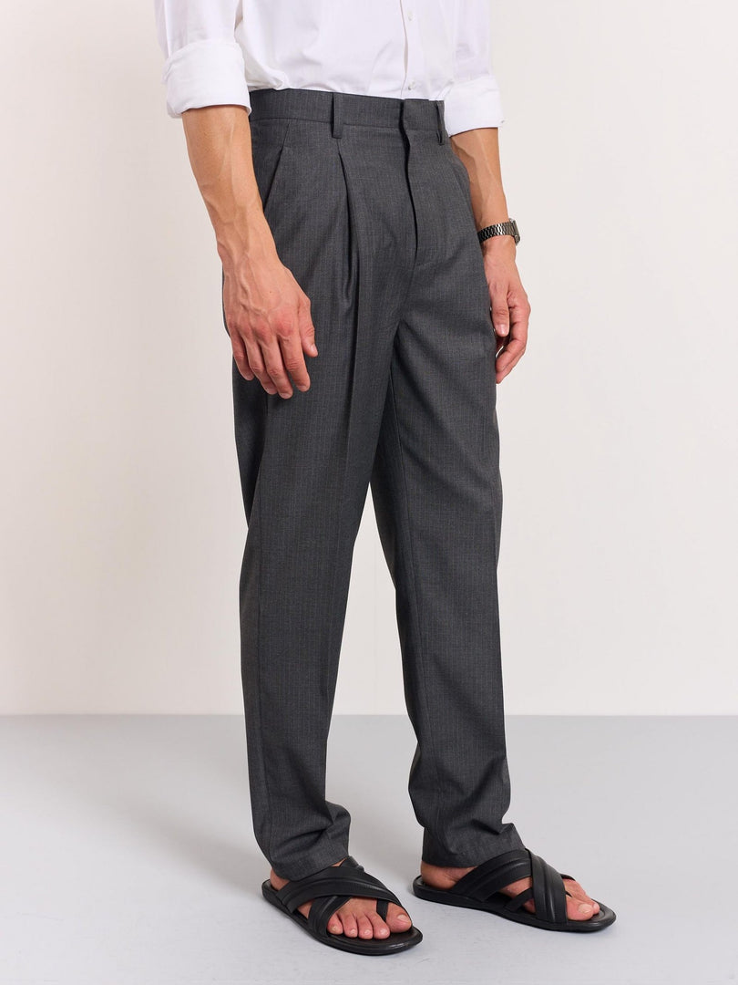 Grey Pinstriped Trouser