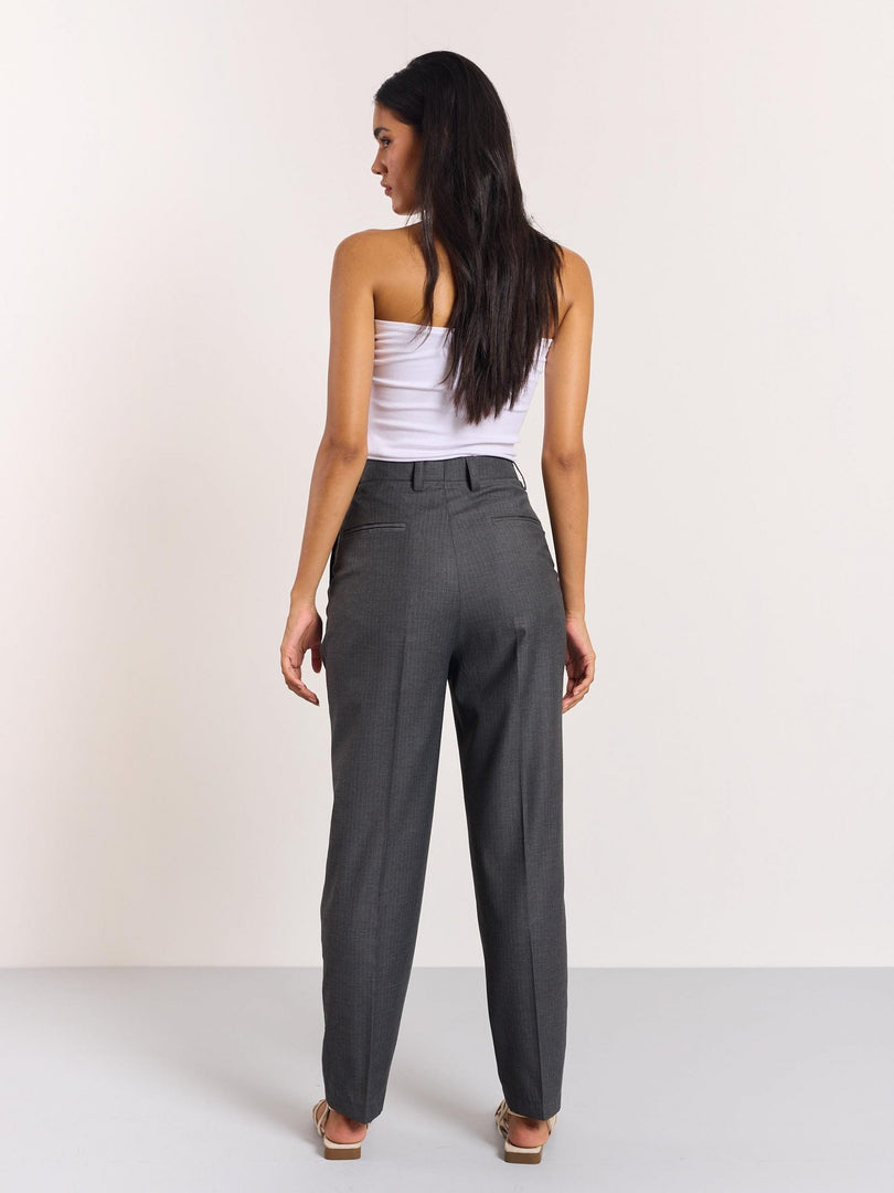 Grey Pinstriped Trouser