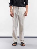 Load image into Gallery viewer, Pinstriped Linen Trousers
