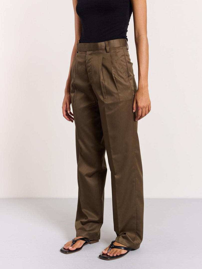 Dark Brown Tailored Trousers