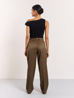 Load image into Gallery viewer, Dark Brown Tailored Trousers
