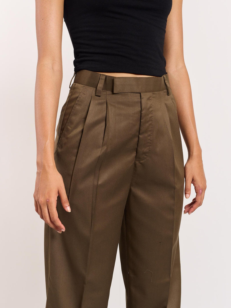 Dark Brown Tailored Trousers