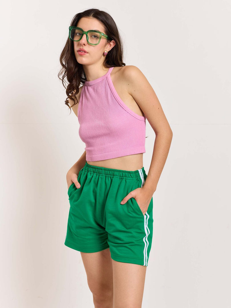 Green Terry Shorts