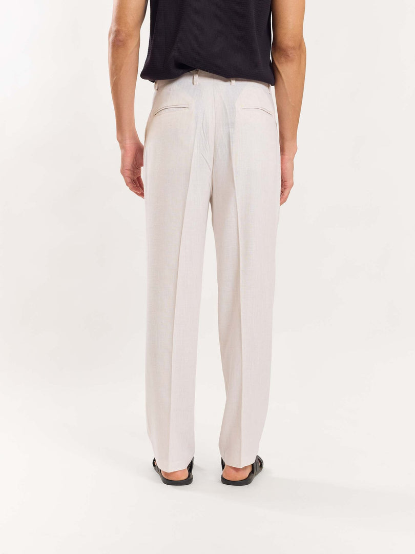 Cream Linen Trousers