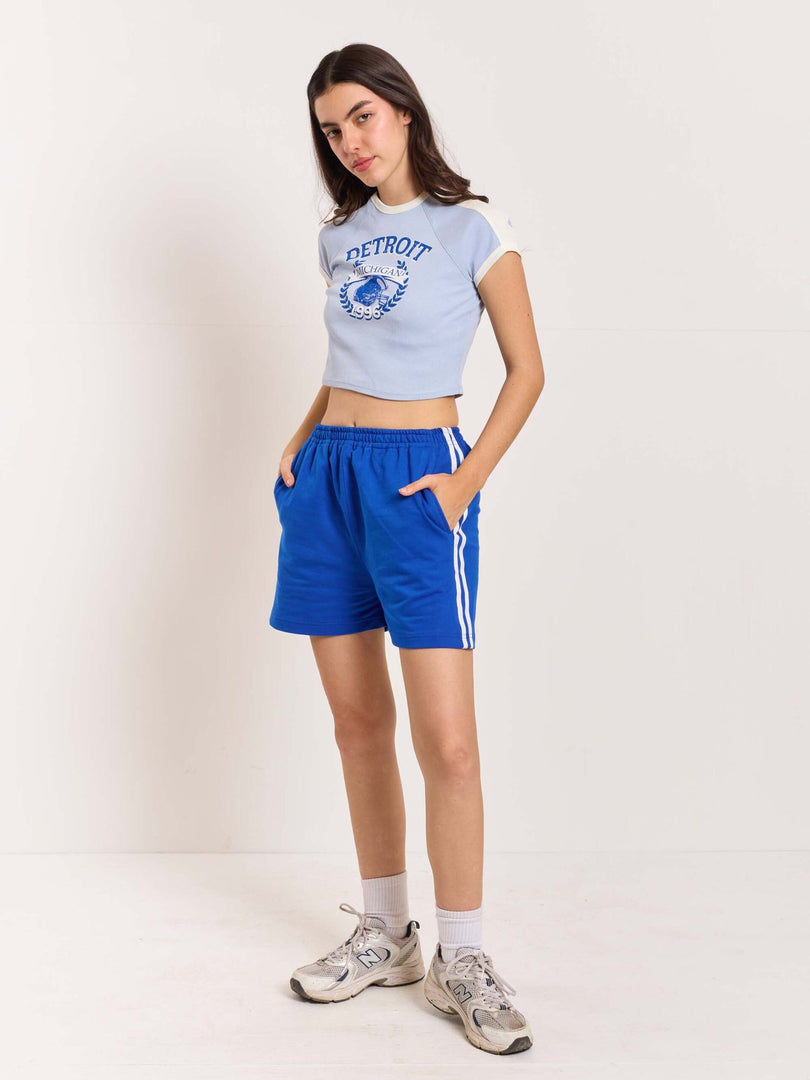 Blue Terry Shorts