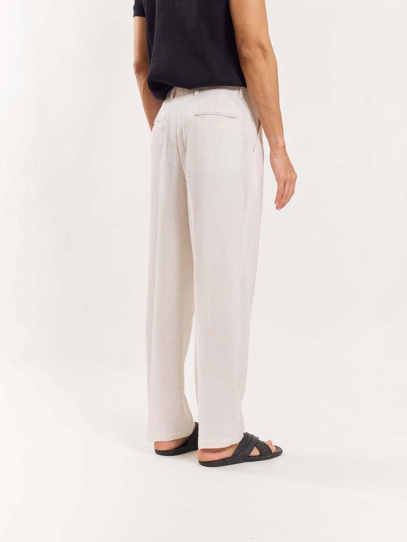 Cream Linen Trousers