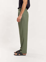 Load image into Gallery viewer, Olive Linen Trousers
