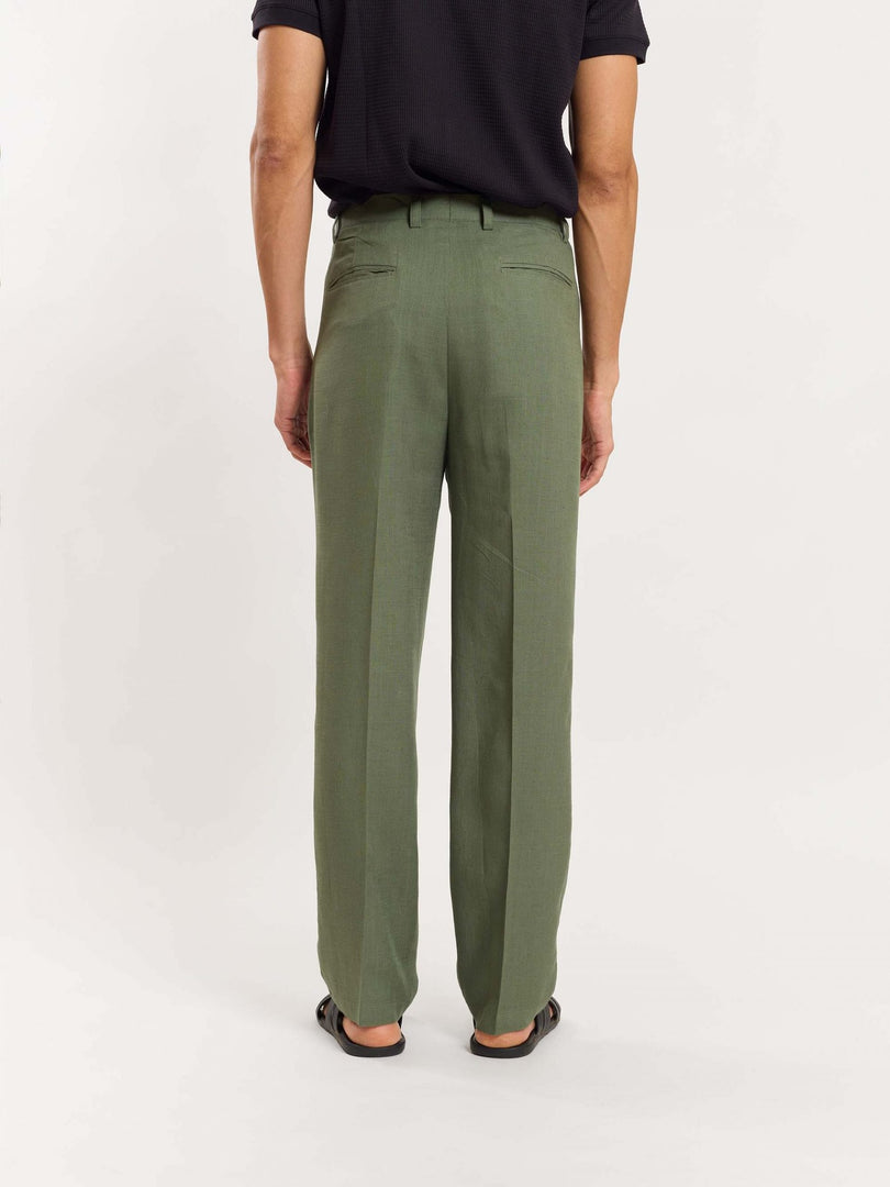 Olive Linen Trousers