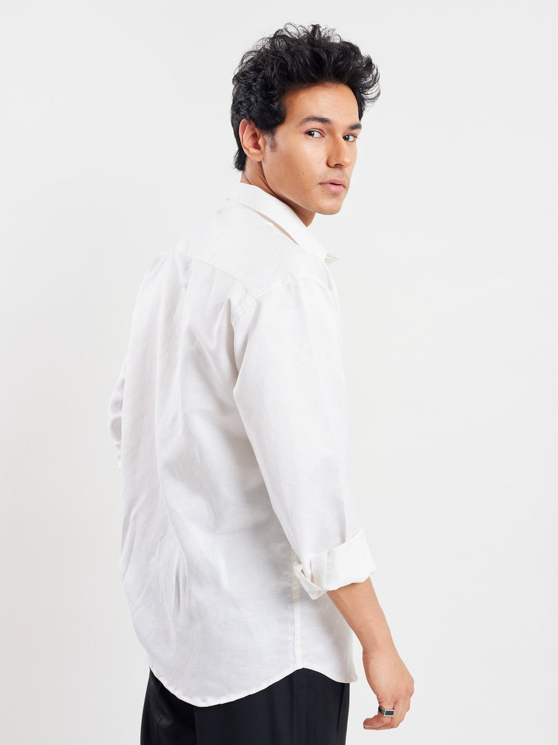 Relaxed Fit Linen-Blend Shirt