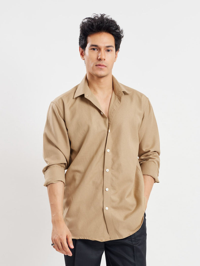 Relaxed Fit Linen-Blend Shirt