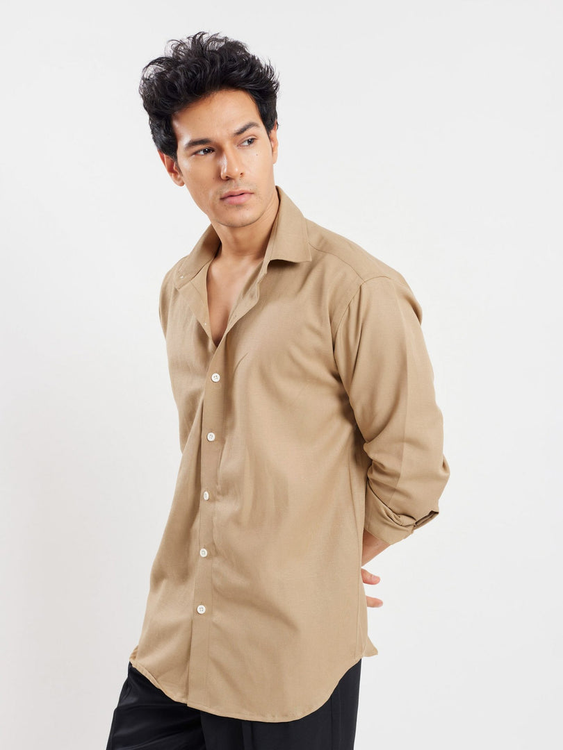 Relaxed Fit Linen-Blend Shirt