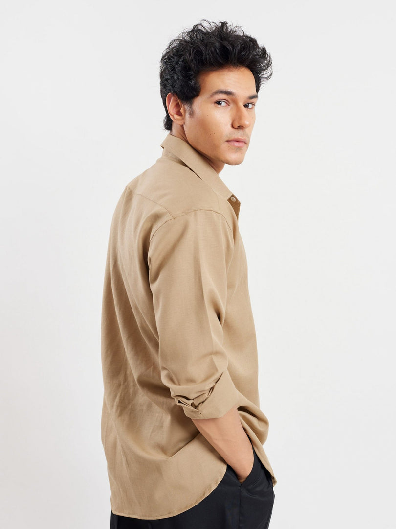 Relaxed Fit Linen-Blend Shirt