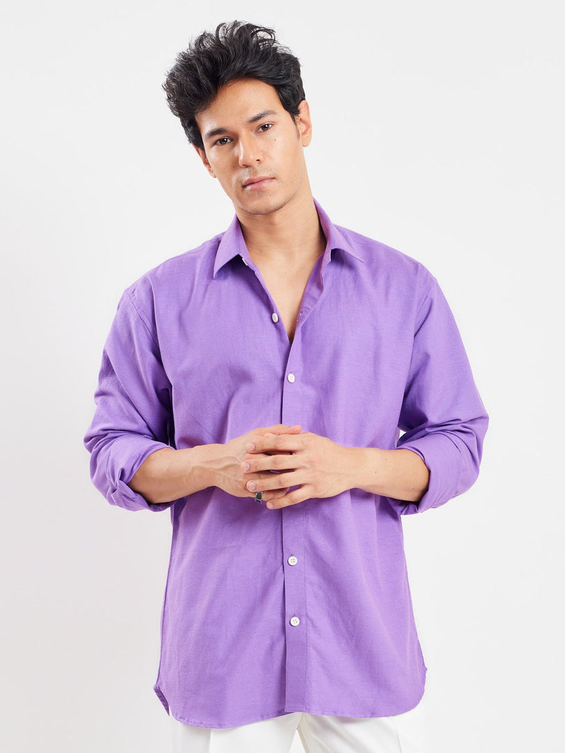 Relaxed Fit Linen-Blend Shirt