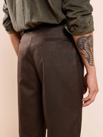 Load image into Gallery viewer, Brown Textured Baggy Fit Trousers
