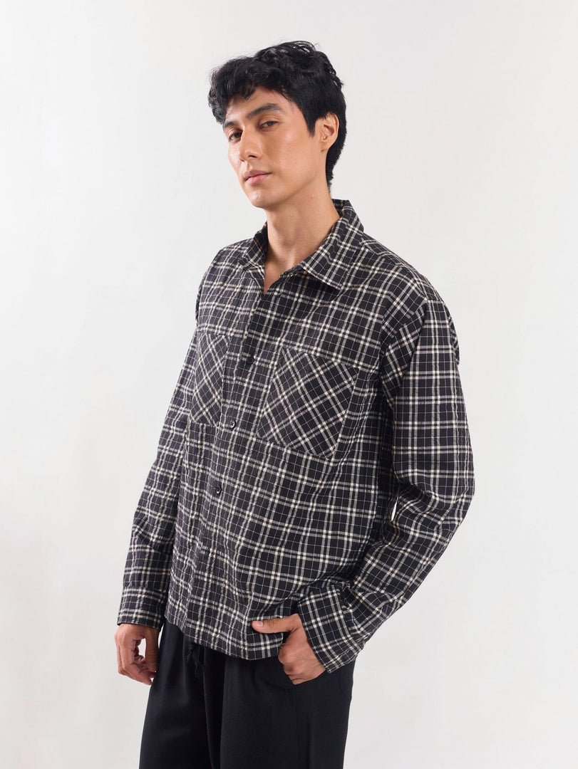 Black Checked Holiday Shirt