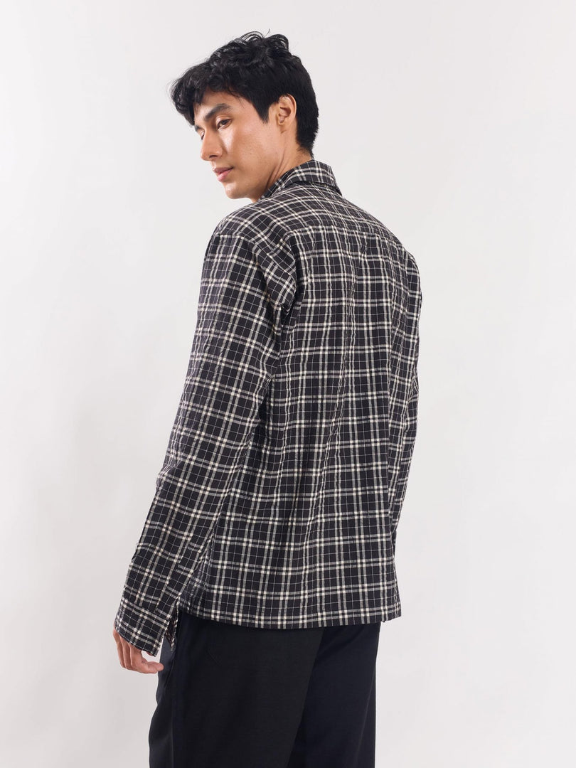 Black Checked Holiday Shirt