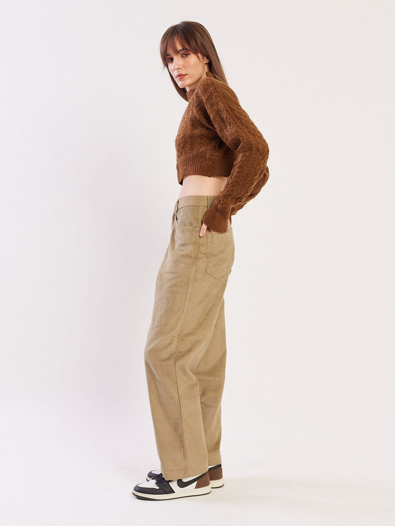 Loose Fit Corduroy Trousers