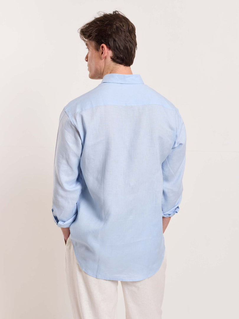 Sky Blue Linen Shirt